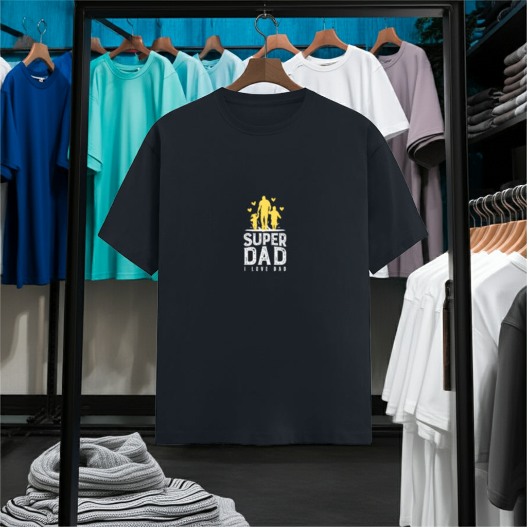 SUPER DAD "Unisex Classic Crew T-Shirt" I Love Dad.
