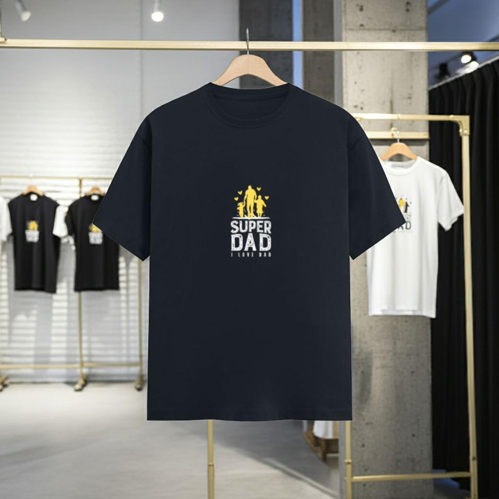 SUPER DAD "Unisex Classic Crew T-Shirt" I Love Dad.