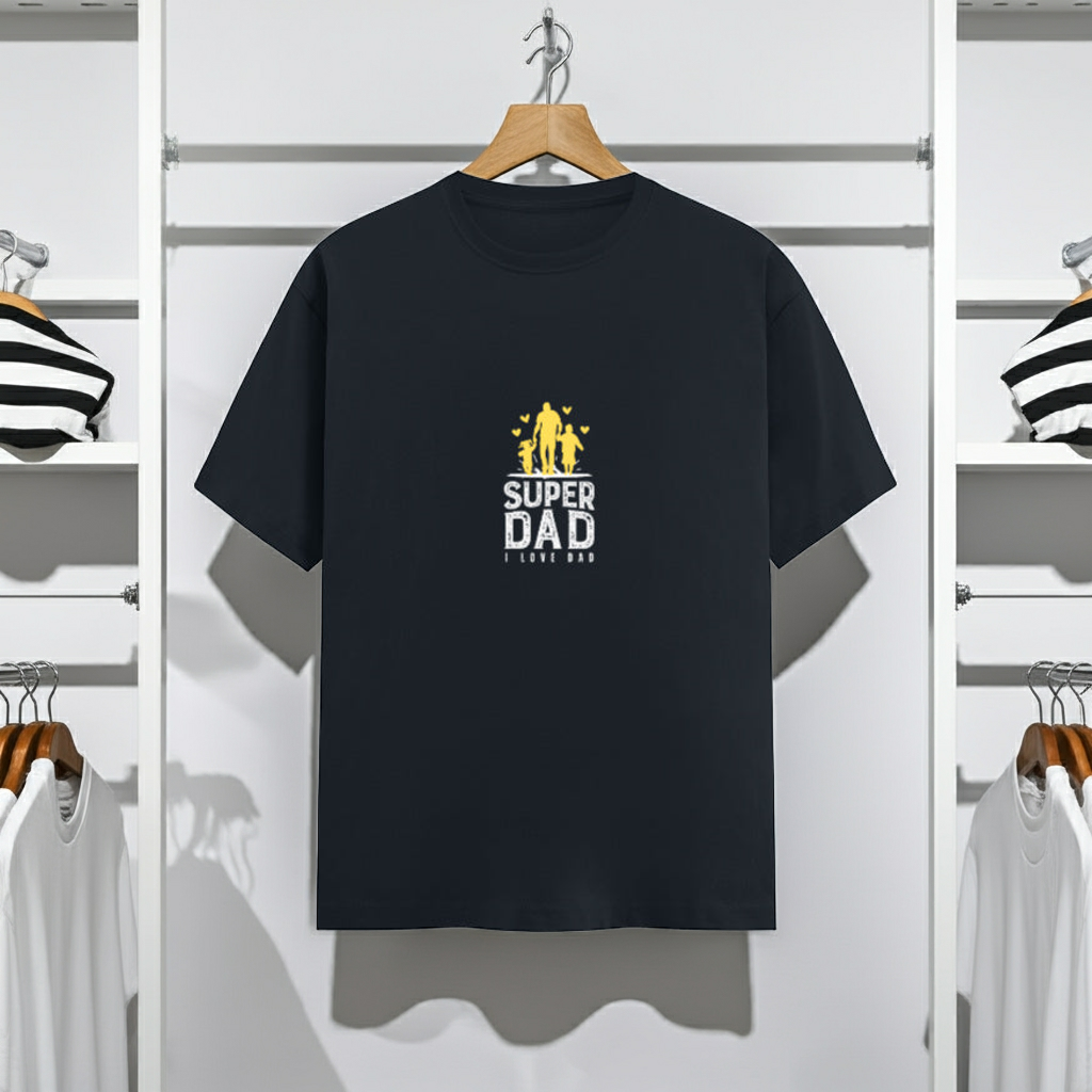 SUPER DAD "Unisex Classic Crew T-Shirt" I Love Dad.
