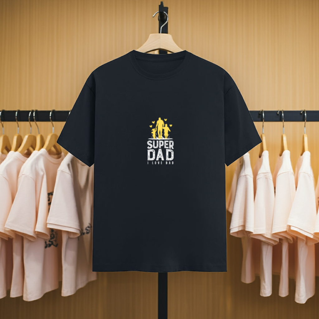 SUPER DAD "Unisex Classic Crew T-Shirt" I Love Dad.