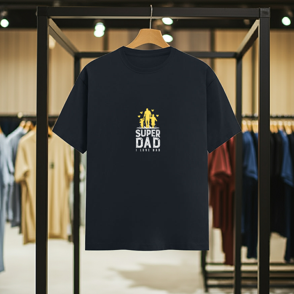 SUPER DAD "Unisex Classic Crew T-Shirt" I Love Dad.