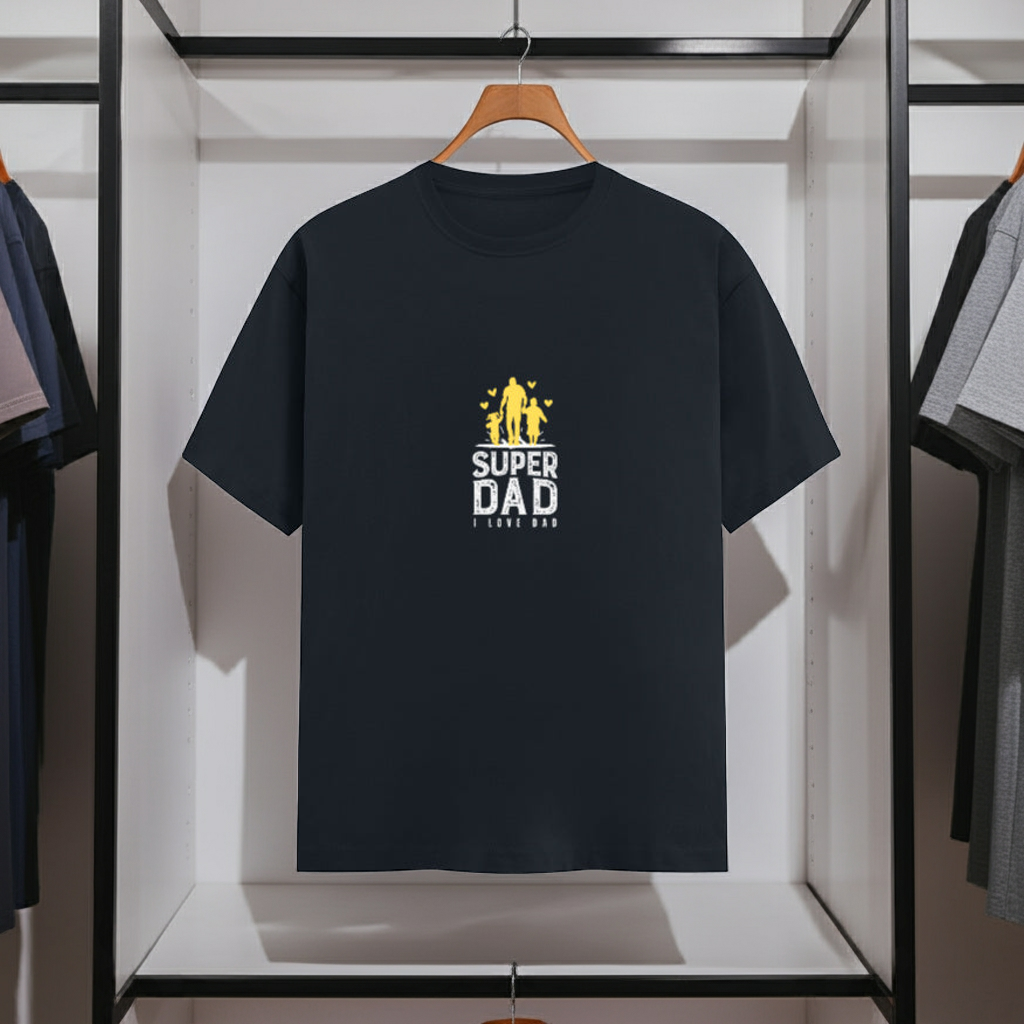 SUPER DAD "Unisex Classic Crew T-Shirt" I Love Dad.