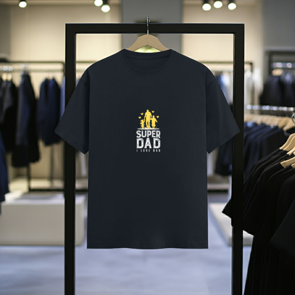 SUPER DAD "Unisex Classic Crew T-Shirt" I Love Dad.