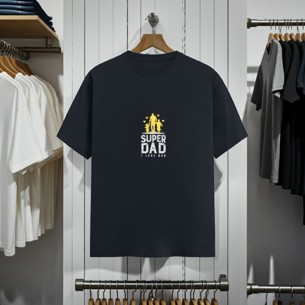 SUPER DAD "Unisex Classic Crew T-Shirt" I Love Dad.