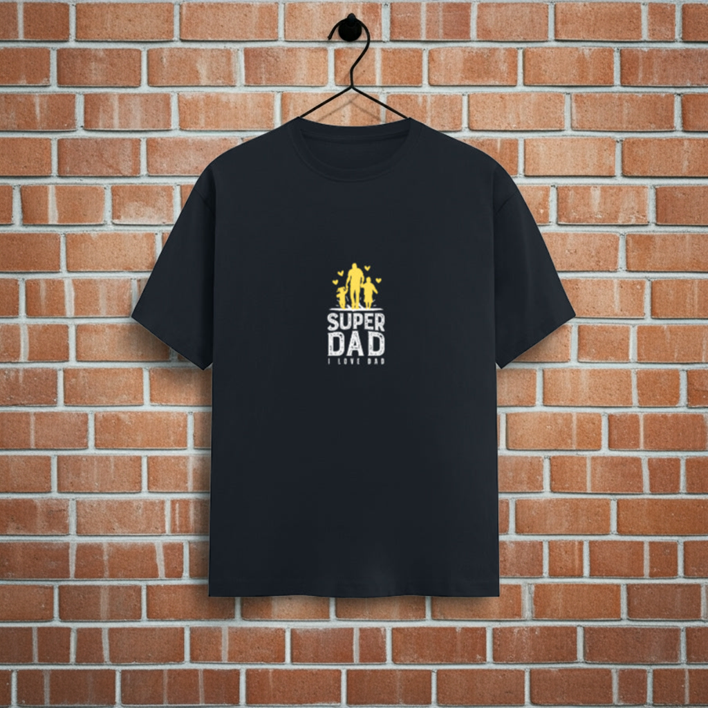 SUPER DAD "Unisex Classic Crew T-Shirt" I Love Dad.